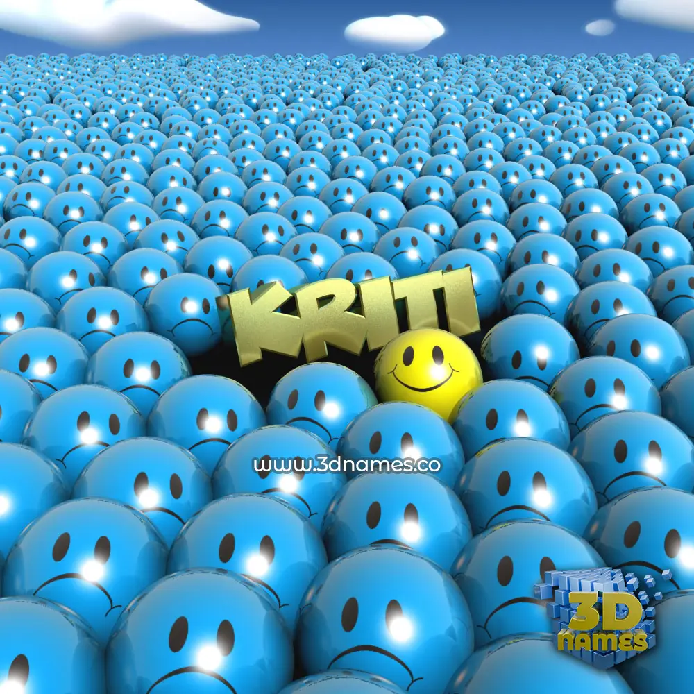 kriti in Special Smileys style - 3D name wallpaper