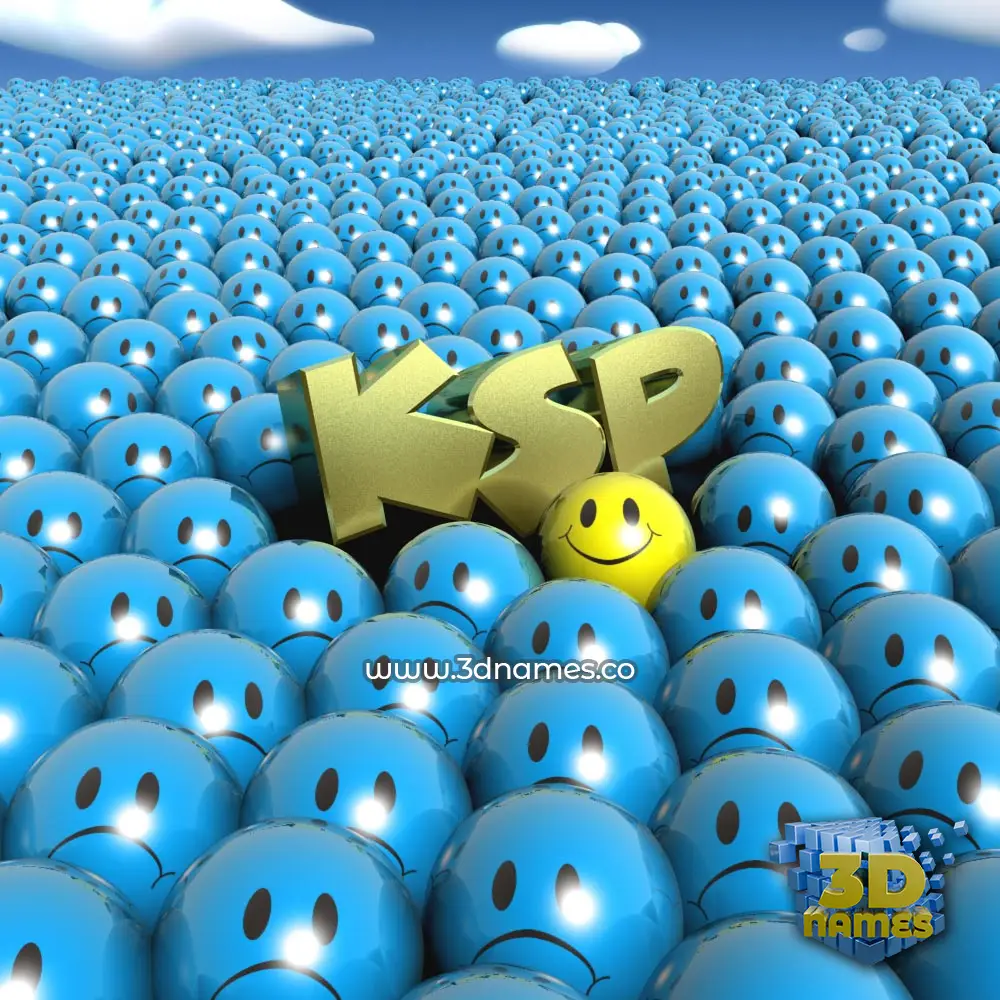 ksp in Special Smileys style - 3D name wallpaper