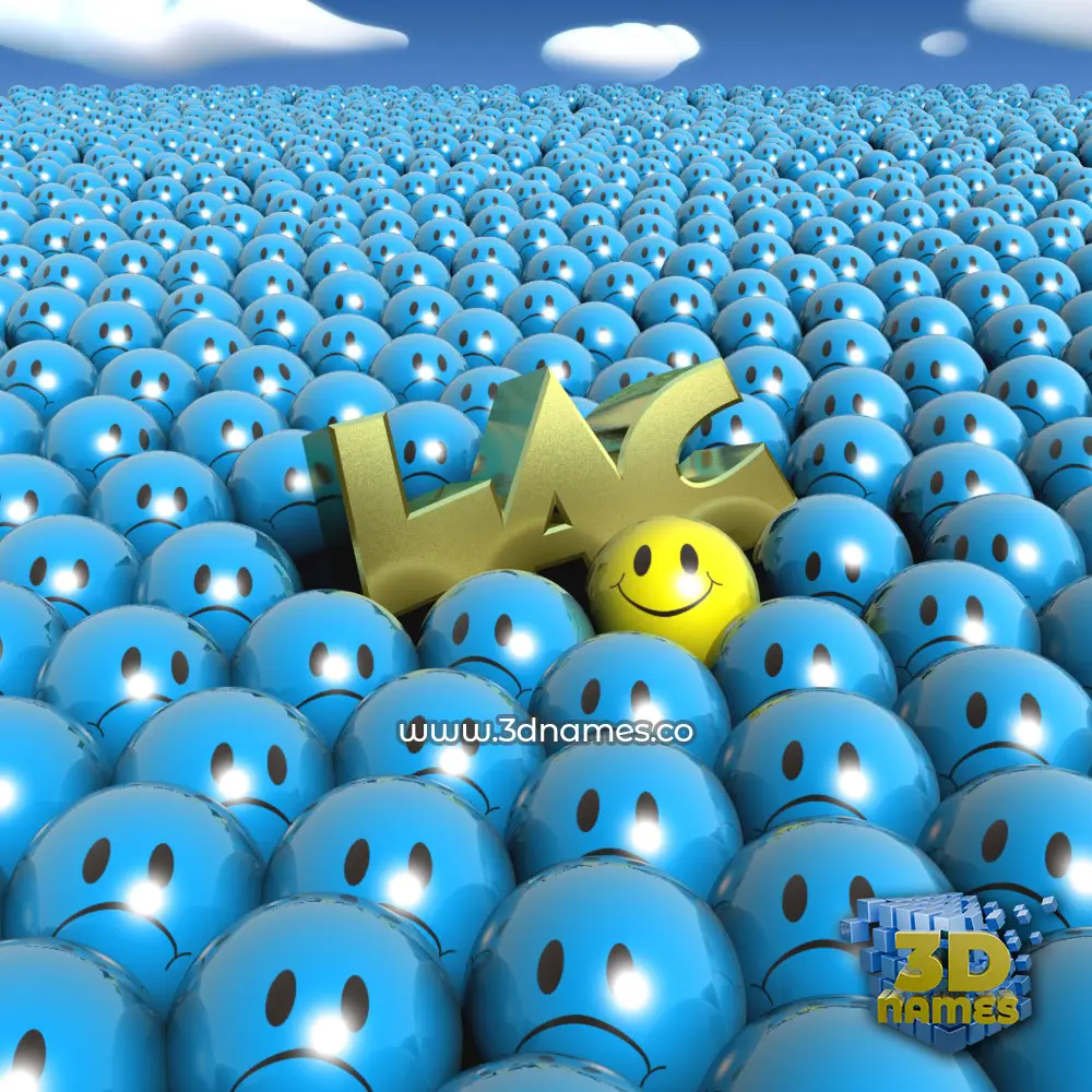 lac in Special Smileys style - 3D name wallpaper
