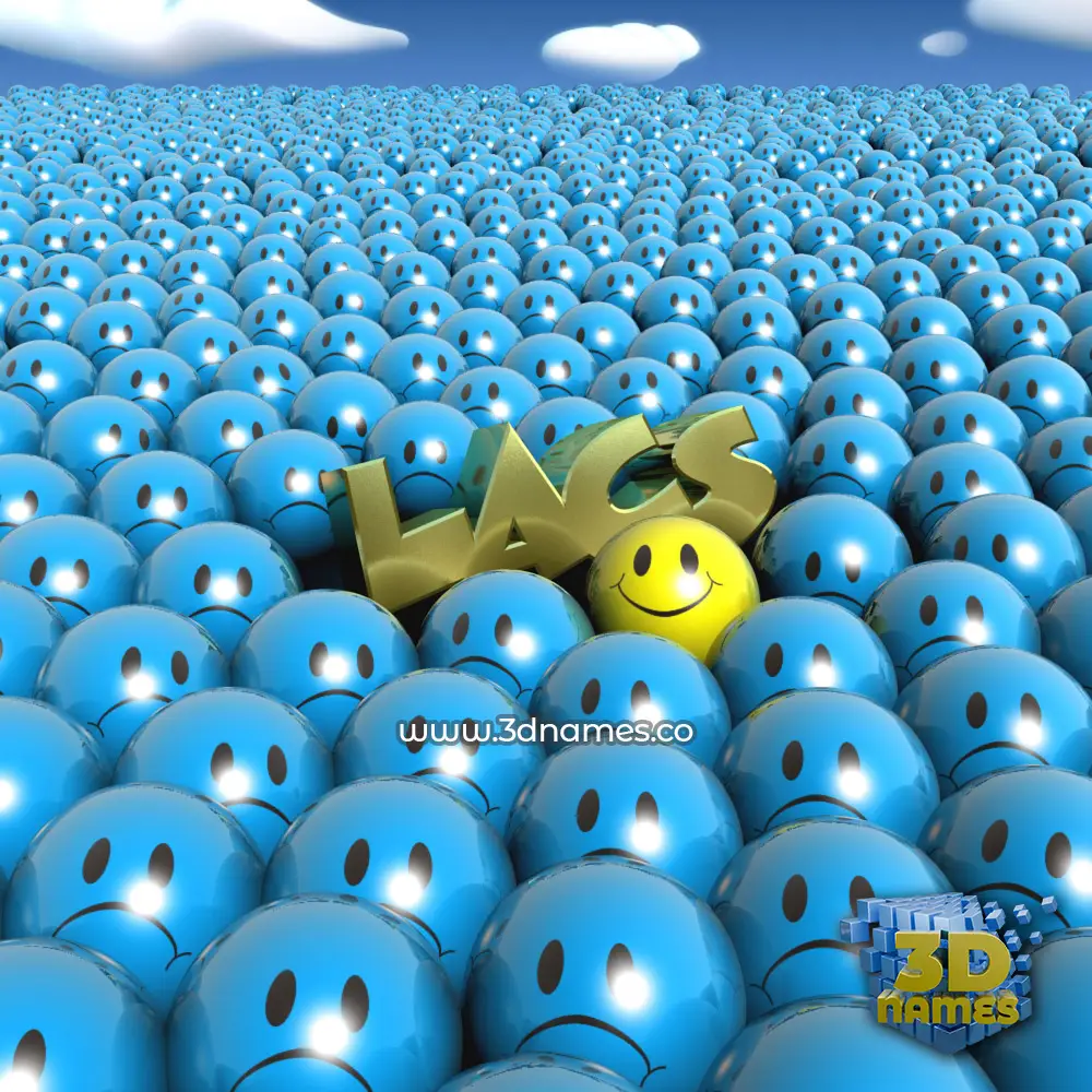 lacs in Special Smileys style - 3D name wallpaper