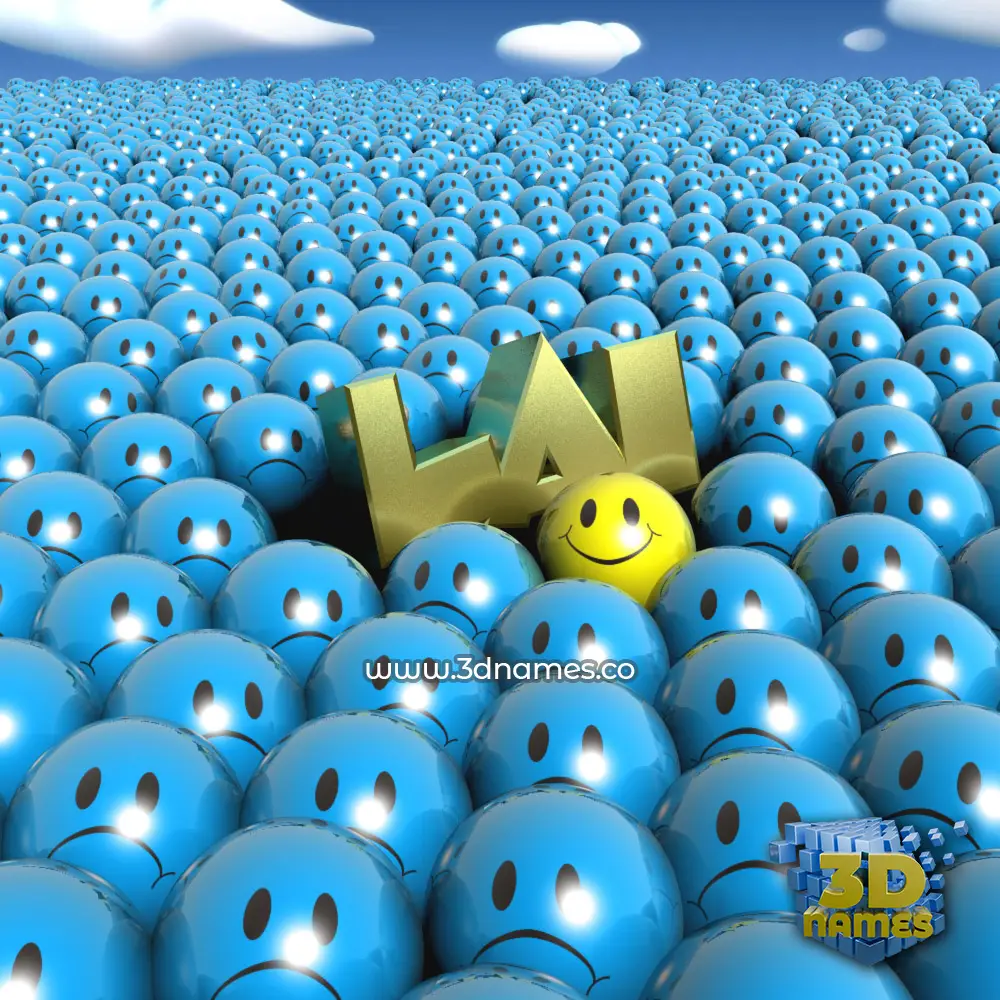 lai in Special Smileys style - 3D name wallpaper