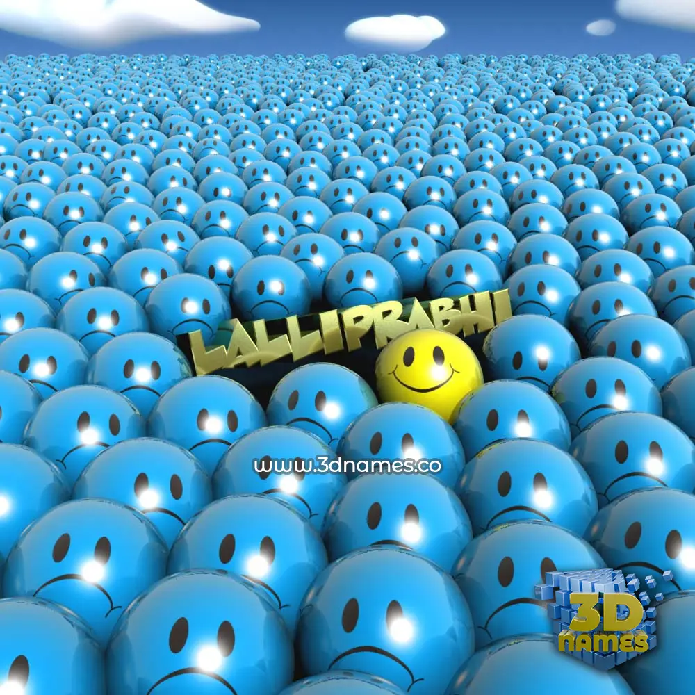 lalliprabhi in Special Smileys style - 3D name wallpaper