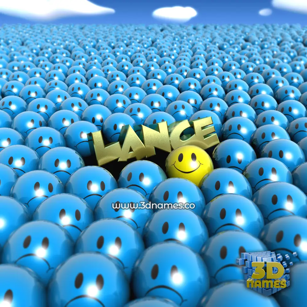 lance in Special Smileys style - 3D name wallpaper
