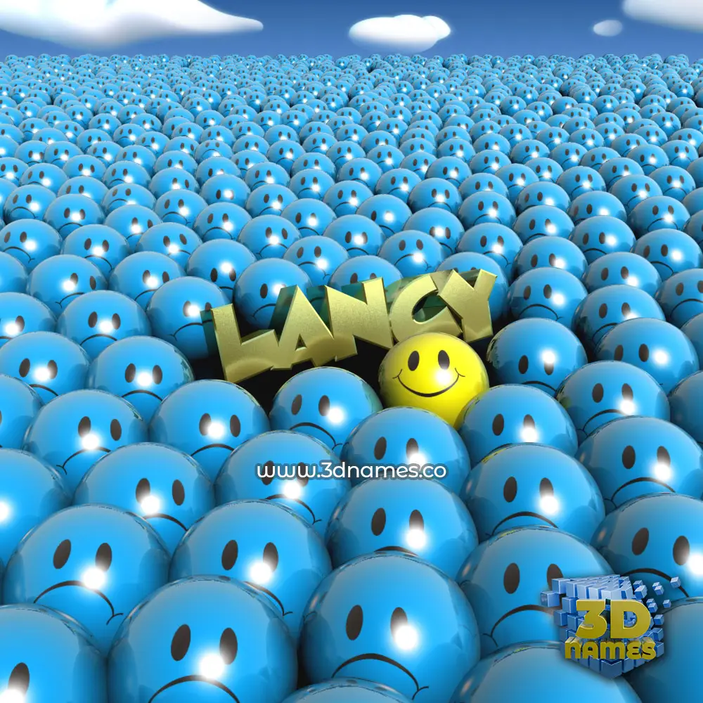 lancy in Special Smileys style - 3D name wallpaper