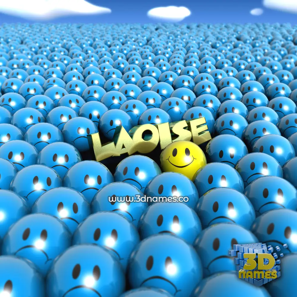 laoise in Special Smileys style - 3D name wallpaper