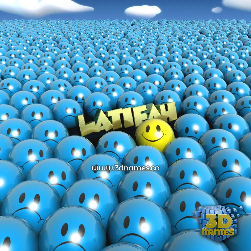 latifah in Special Smileys style - 3D name wallpaper