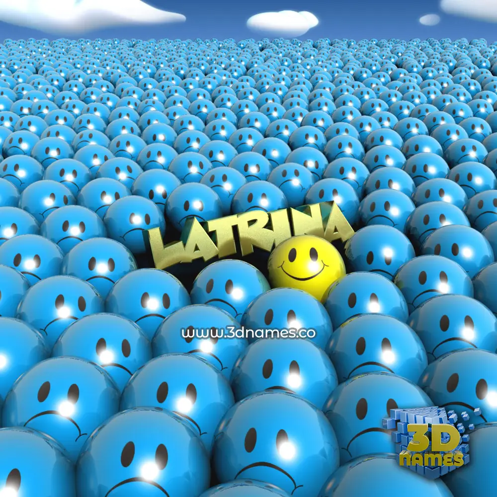 latrina in Special Smileys style - 3D name wallpaper