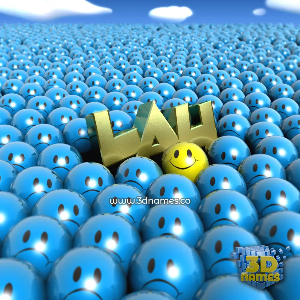 lau in Special Smileys style - 3D name wallpaper