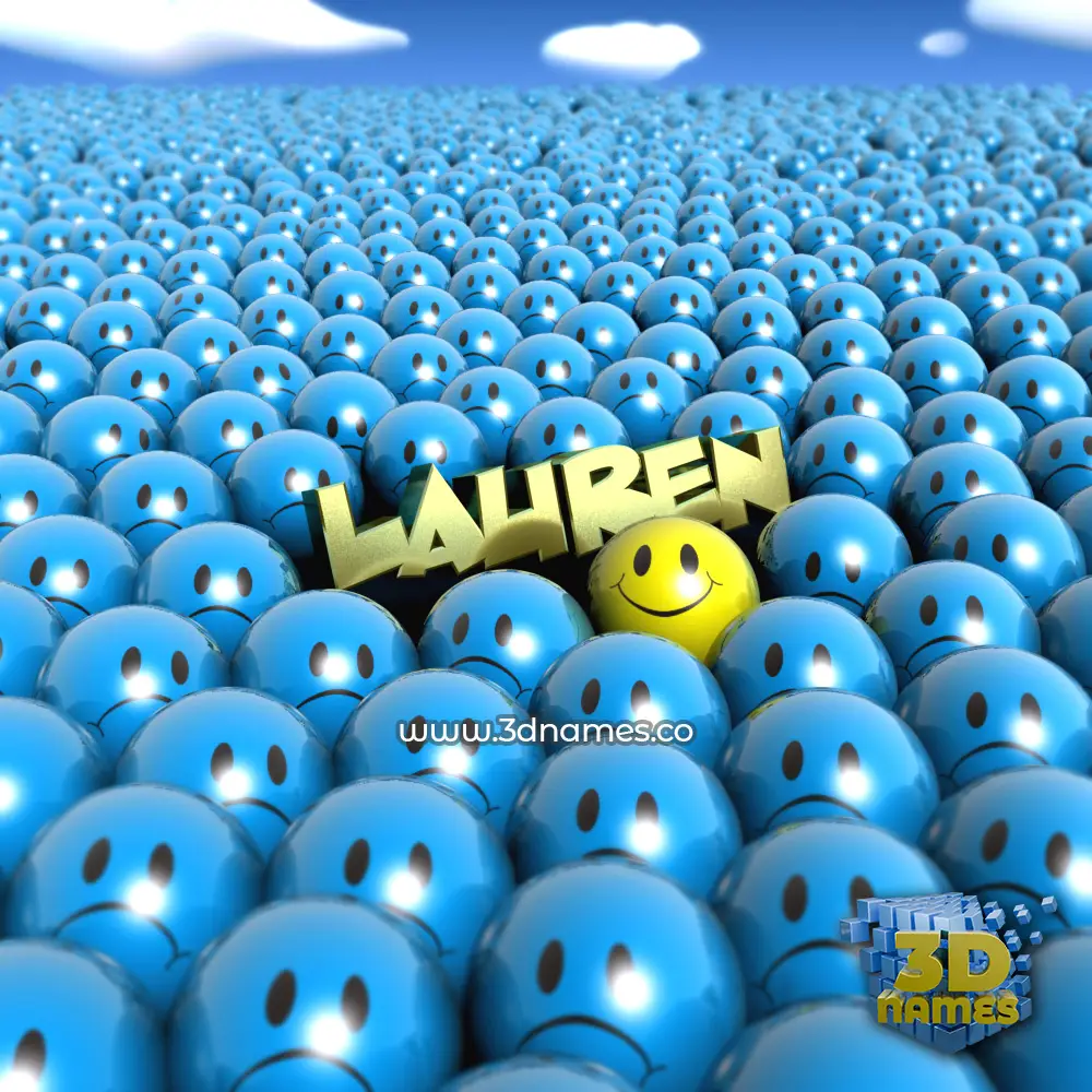 lauren in Special Smileys style - 3D name wallpaper