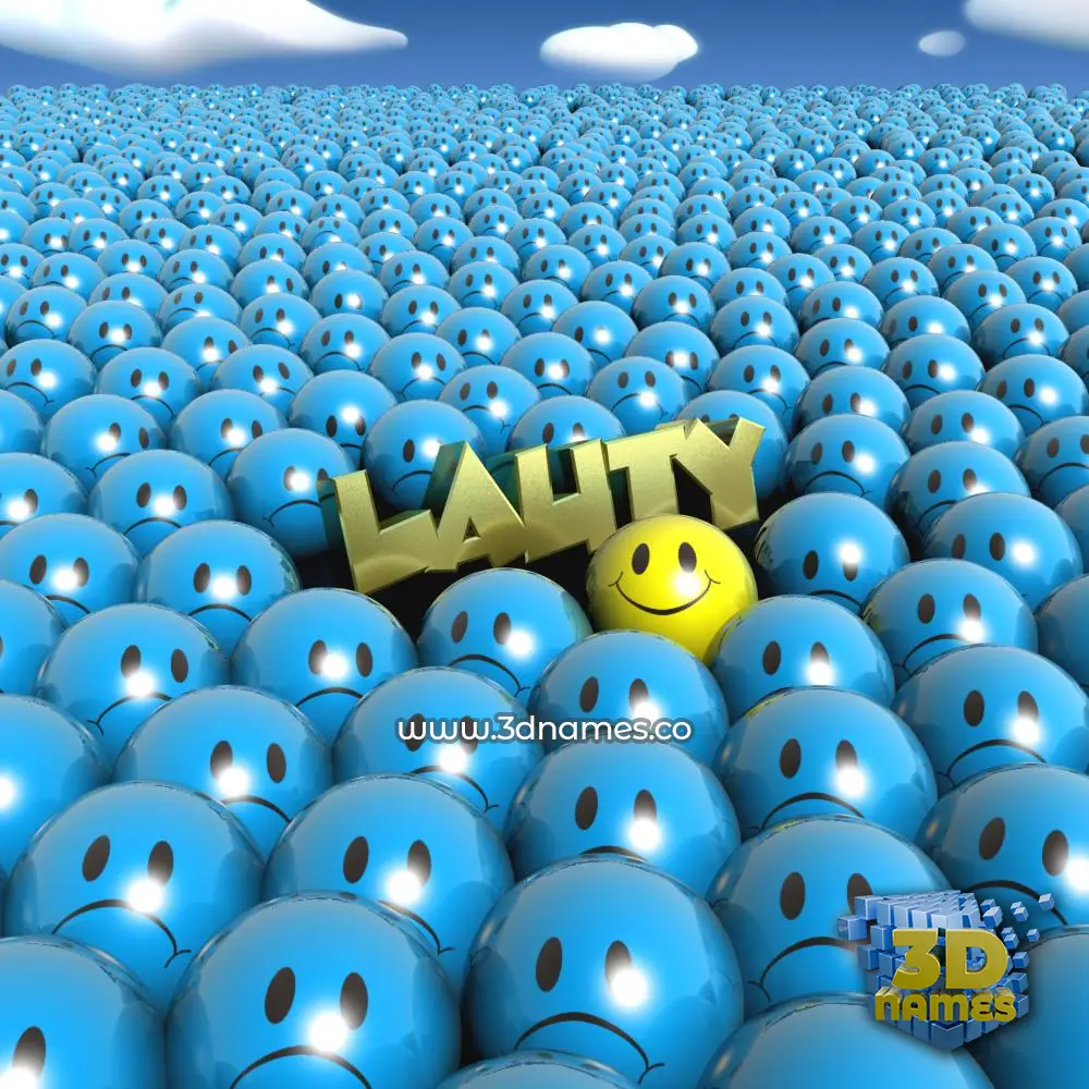 lauty in Special Smileys style - 3D name wallpaper
