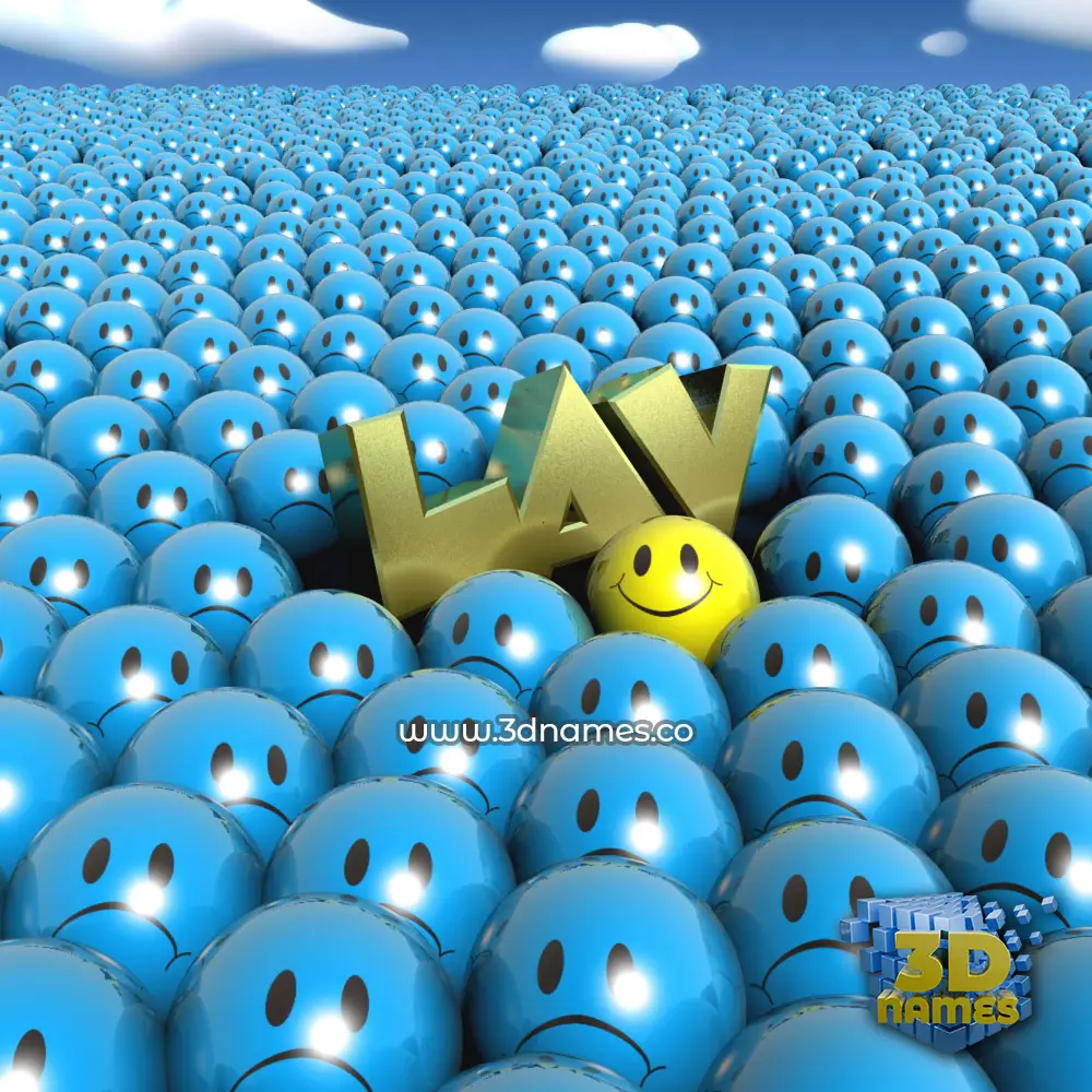 lav in Special Smileys style - 3D name wallpaper