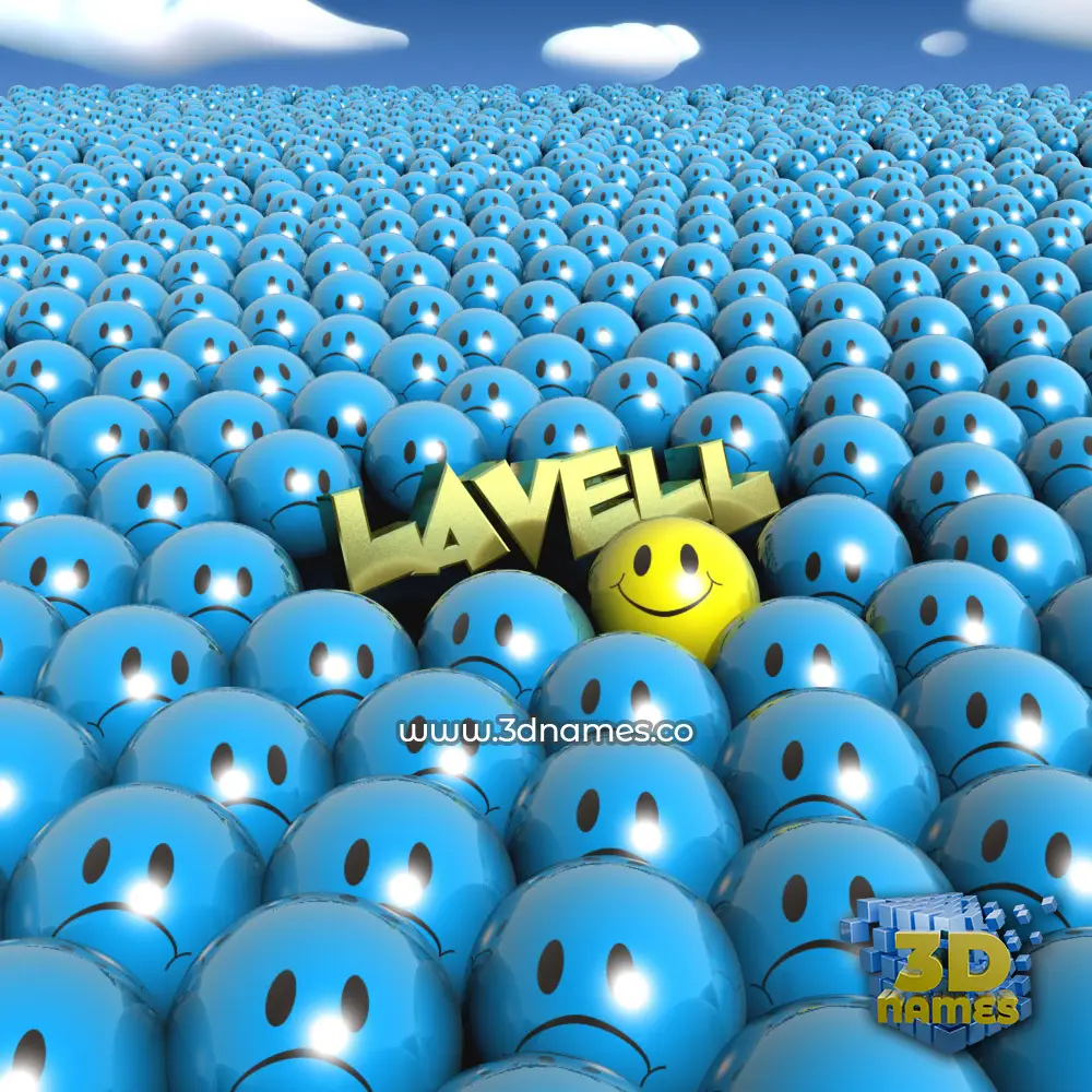 lavell in Special Smileys style - 3D name wallpaper