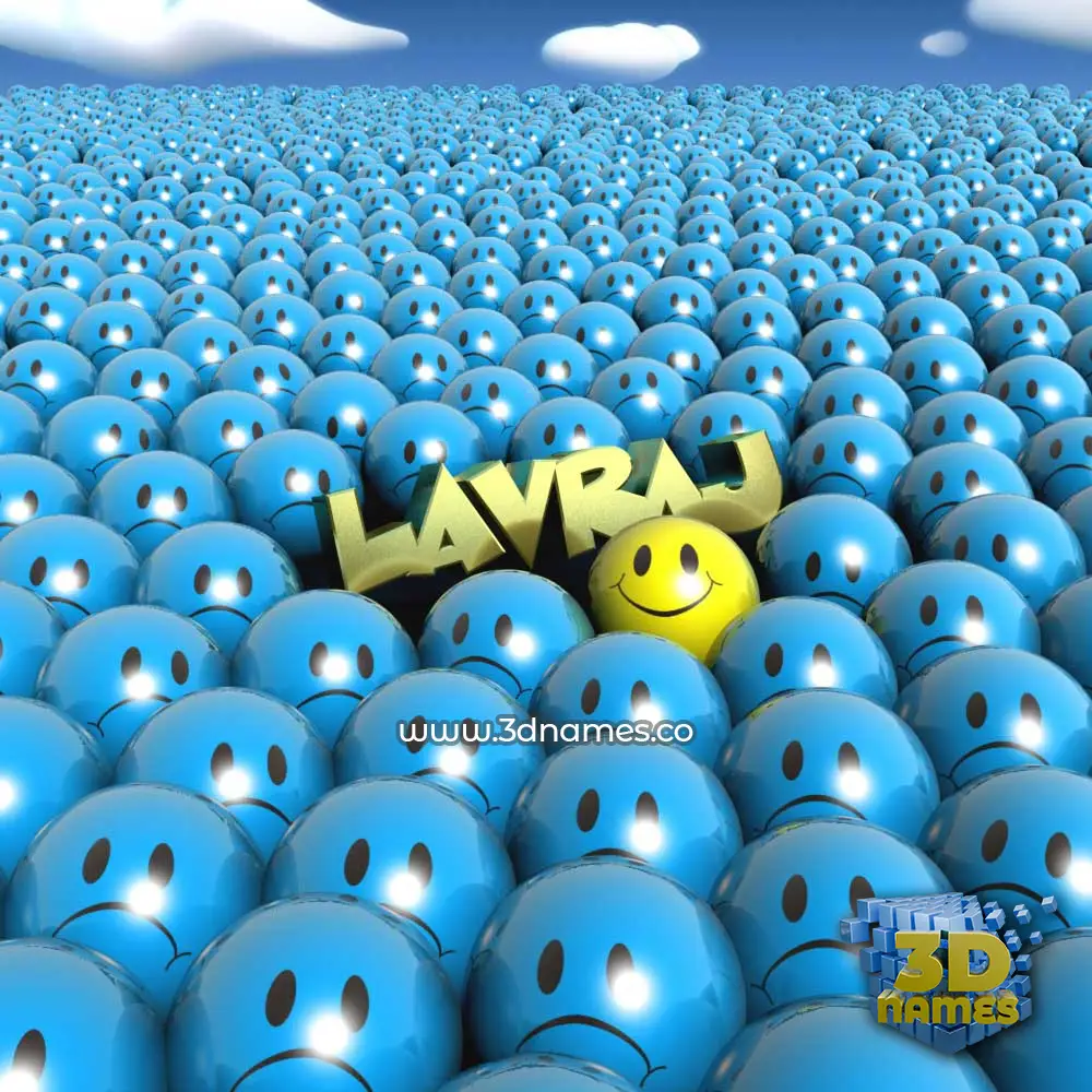 lavraj in Special Smileys style - 3D name wallpaper