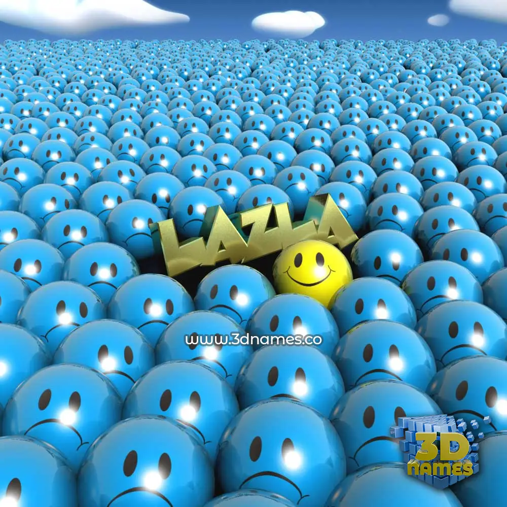 lazla in Special Smileys style - 3D name wallpaper