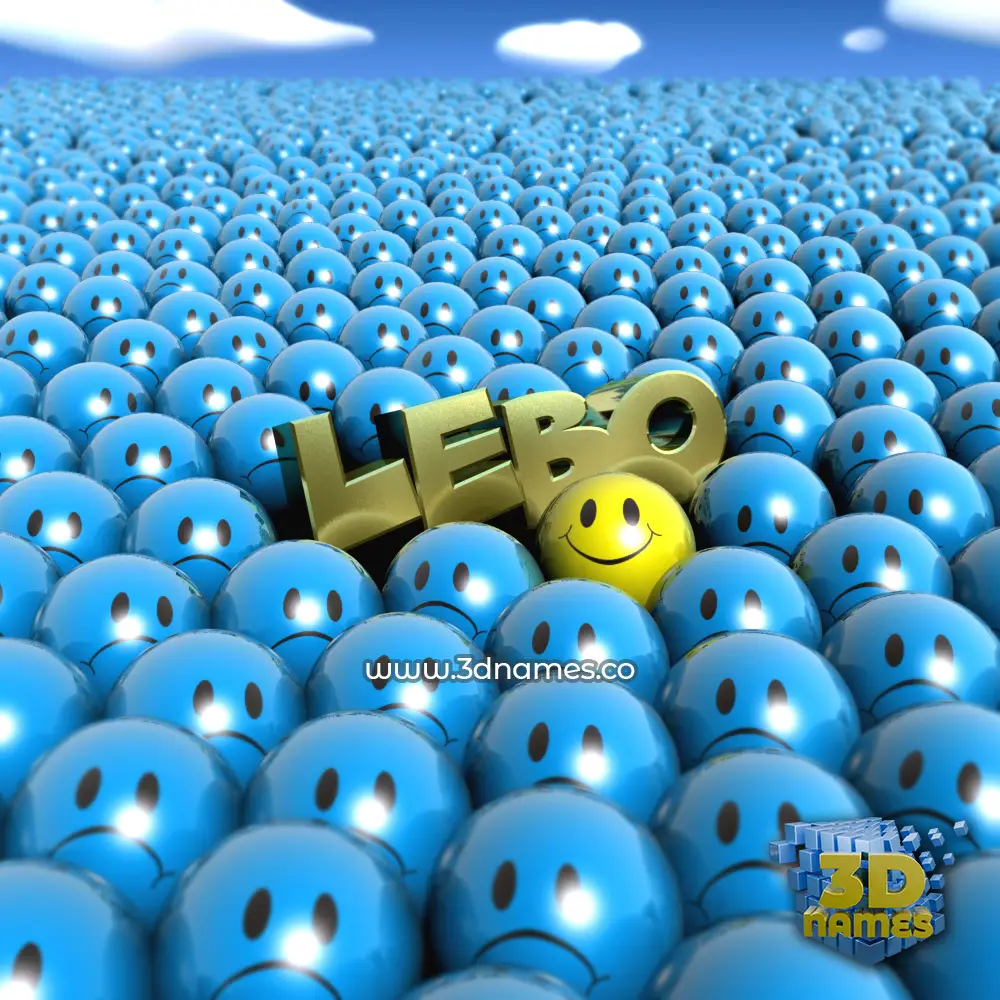 lebo in Special Smileys style - 3D name wallpaper