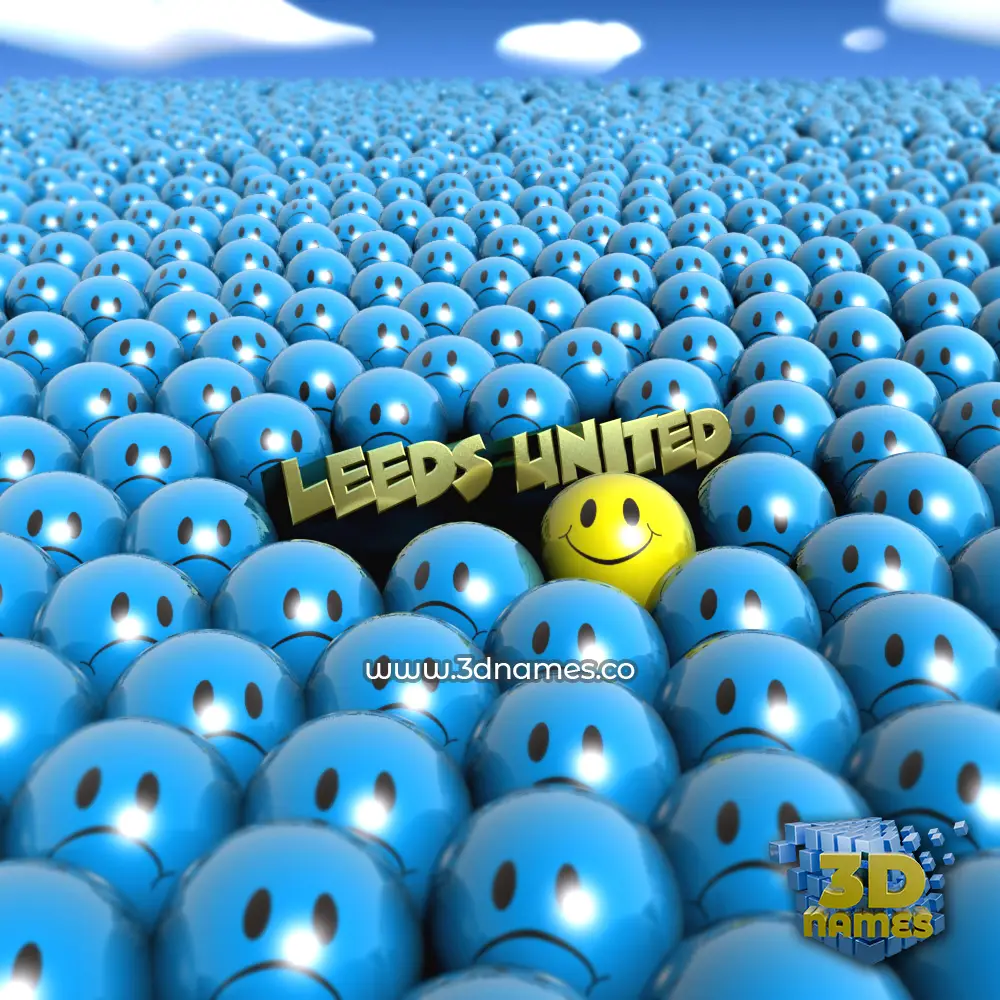 leeds united in Special Smileys style - 3D name wallpaper