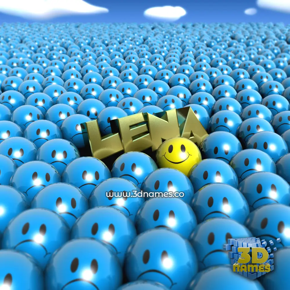 lena in Special Smileys style - 3D name wallpaper