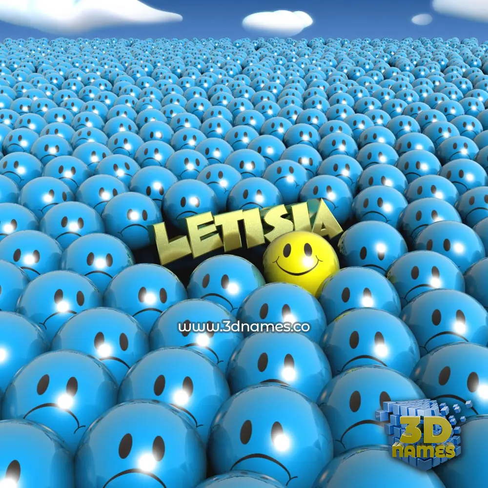 letisia in Special Smileys style - 3D name wallpaper