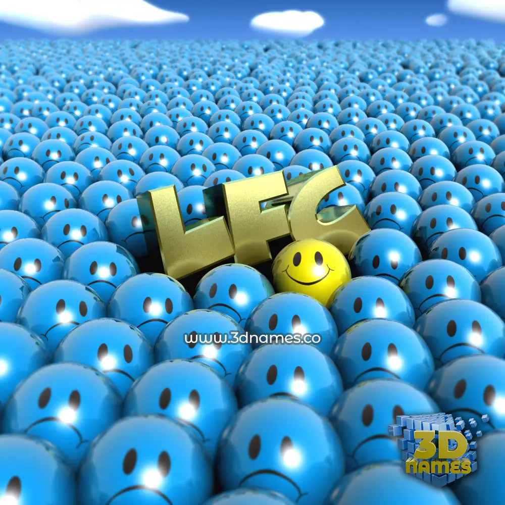 lfc in Special Smileys style - 3D name wallpaper
