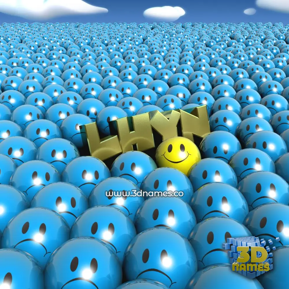lhyn in Special Smileys style - 3D name wallpaper