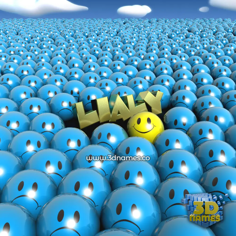 lialy in Special Smileys style - 3D name wallpaper