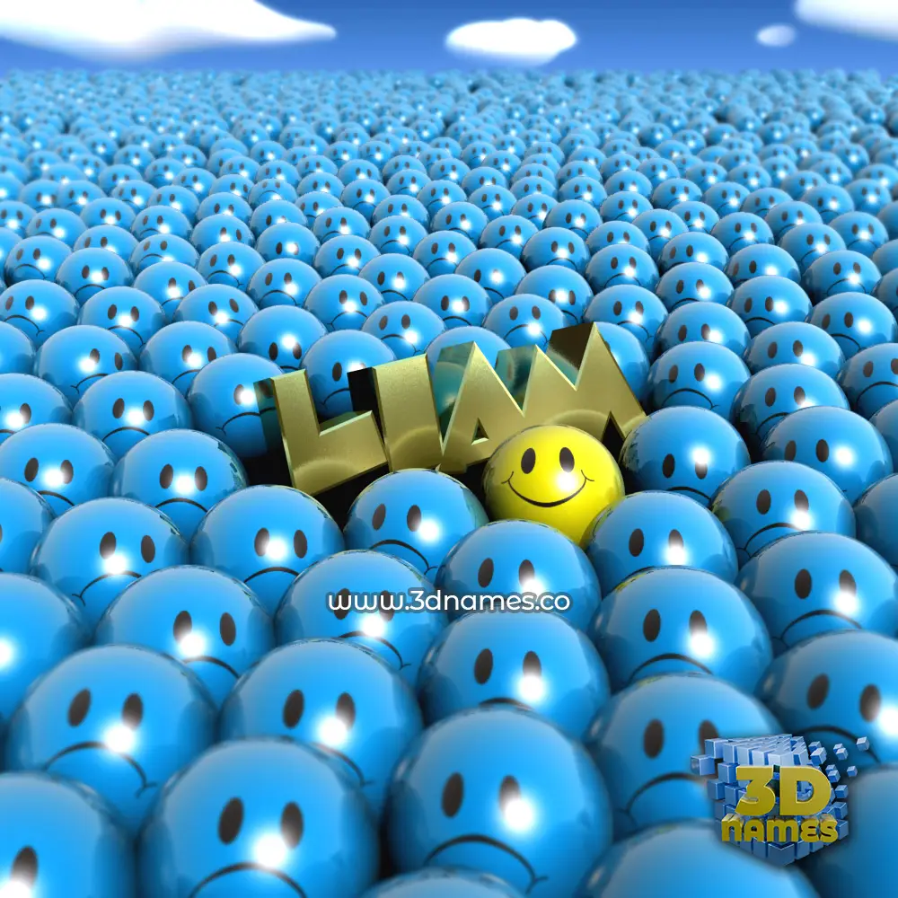 liam in Special Smileys style - 3D name wallpaper