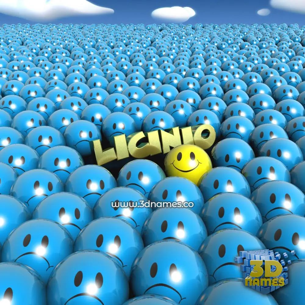 licinio in Special Smileys style - 3D name wallpaper