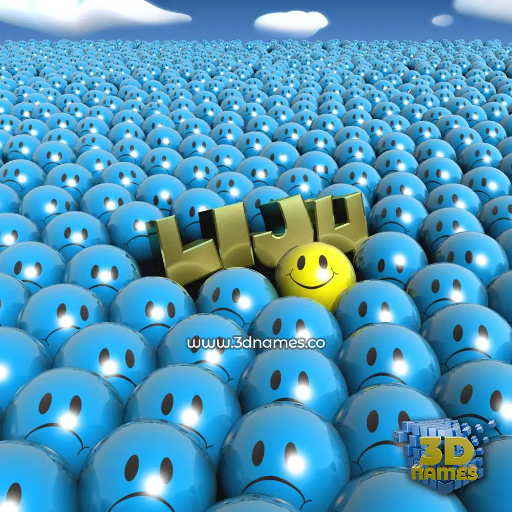 liju in Special Smileys style - 3D name wallpaper