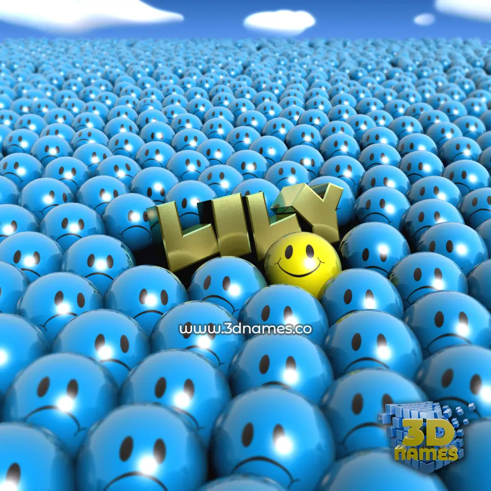 lily in Special Smileys style - 3D name wallpaper