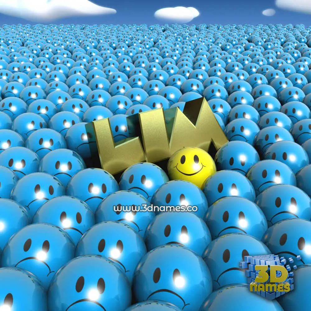 lim in Special Smileys style - 3D name wallpaper