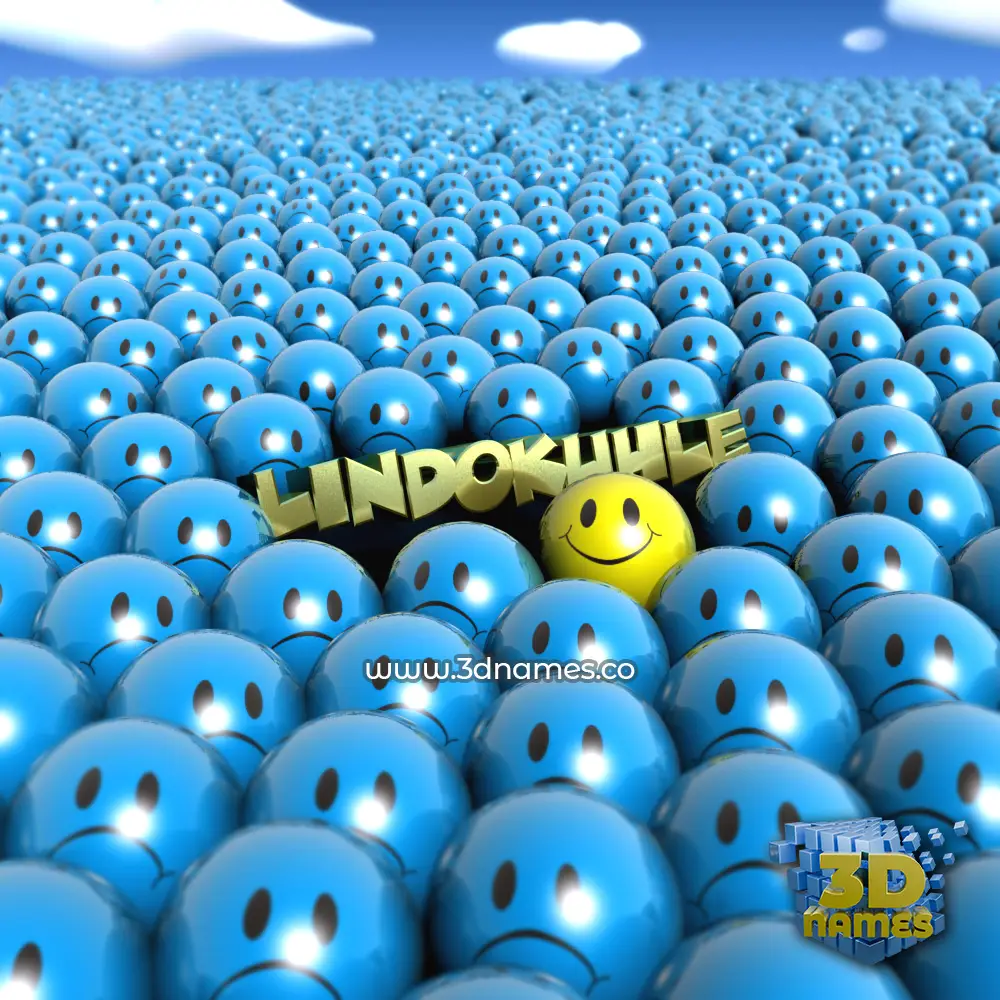 lindokuhle in Special Smileys style - 3D name wallpaper