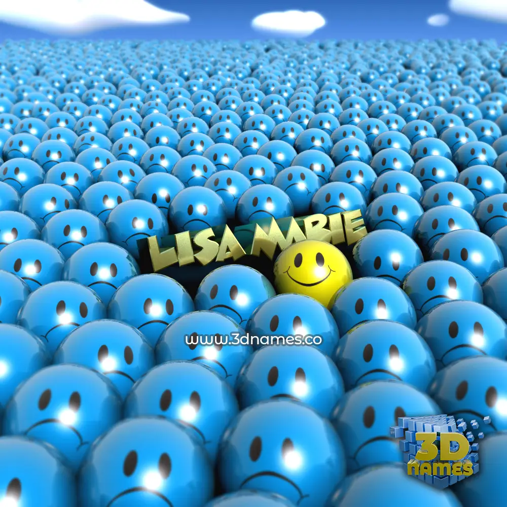 lisa marie in Special Smileys style - 3D name wallpaper
