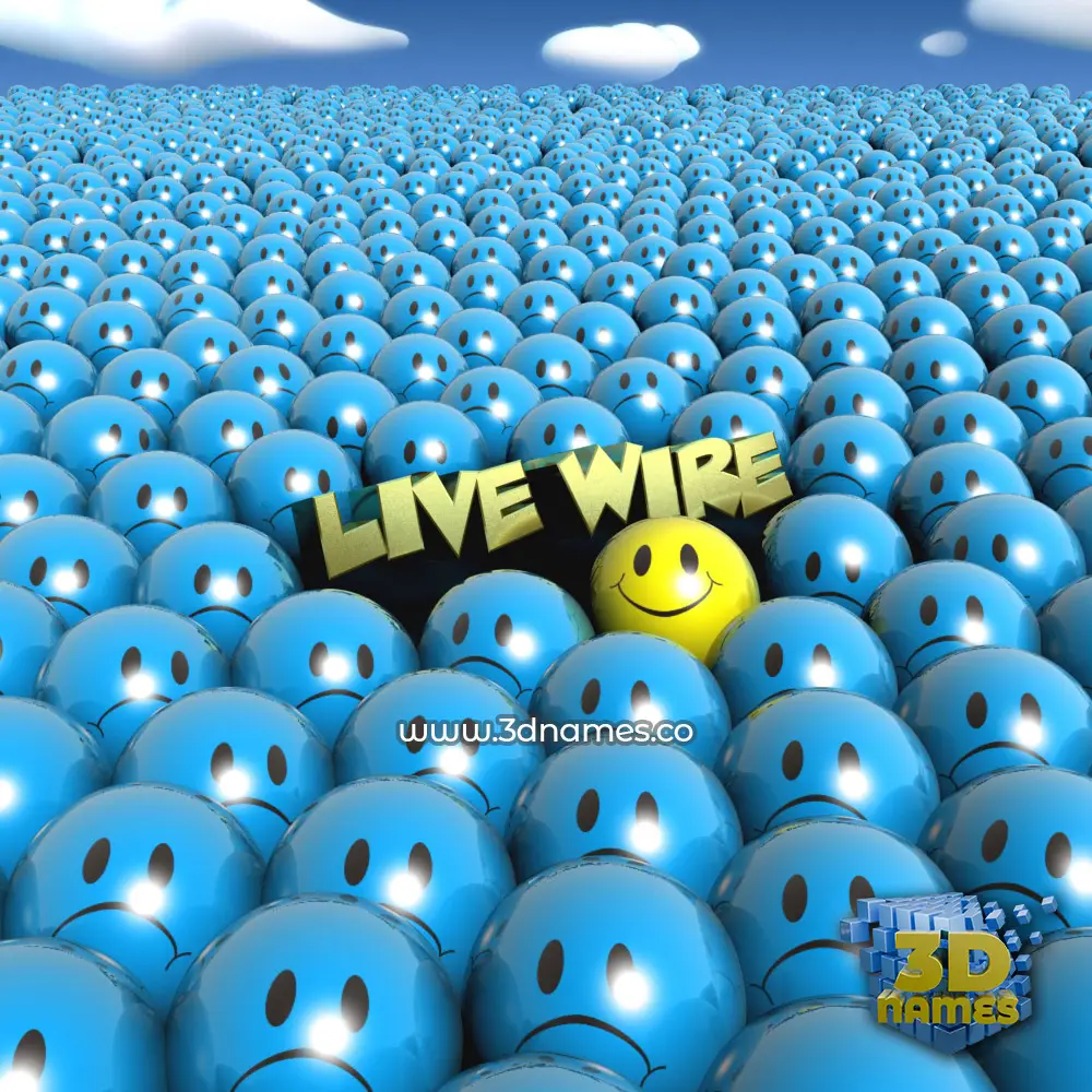 live wire in Special Smileys style - 3D name wallpaper