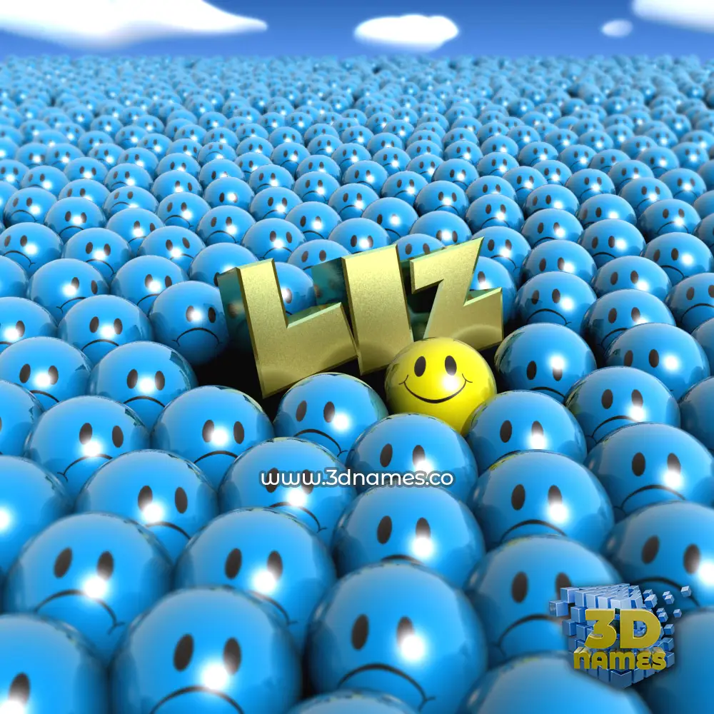 liz in Special Smileys style - 3D name wallpaper