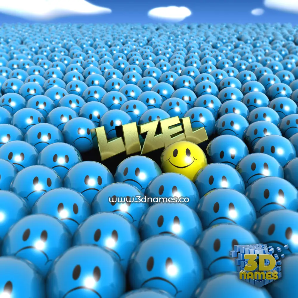 lizel in Special Smileys style - 3D name wallpaper