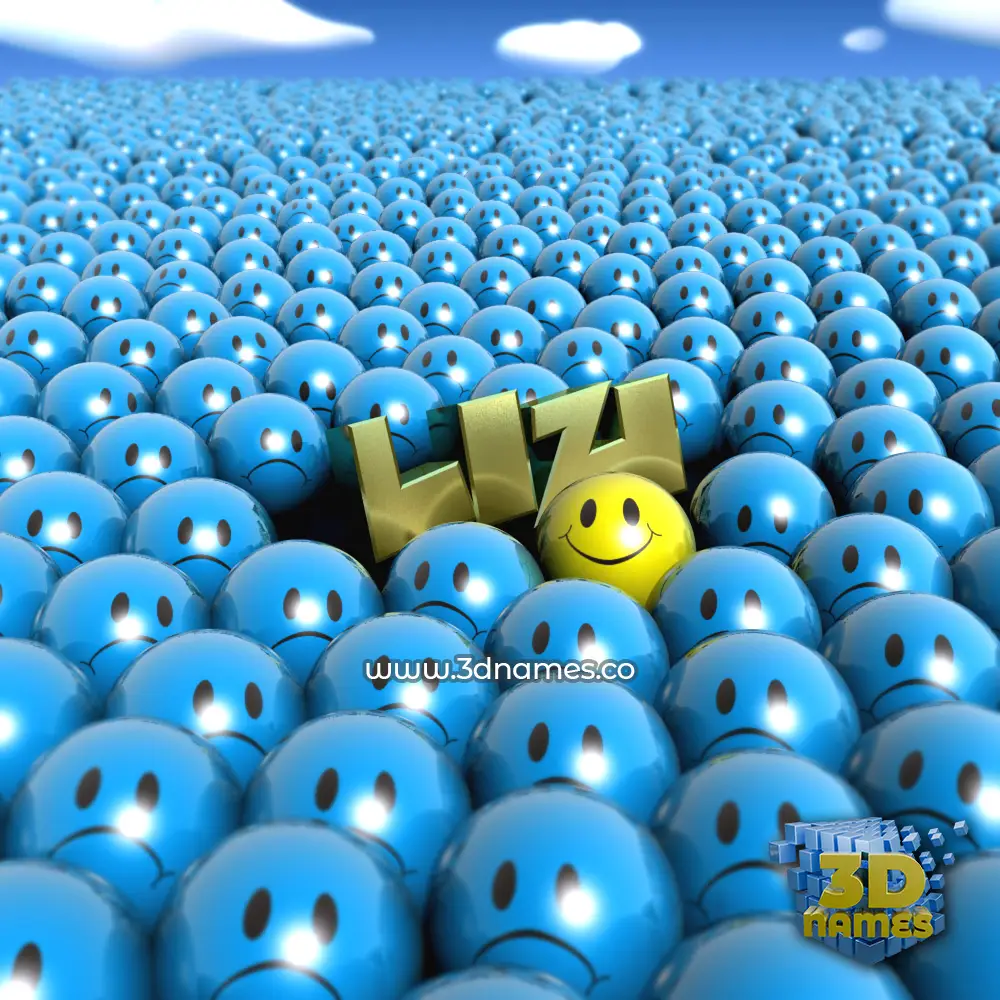lizi in Special Smileys style - 3D name wallpaper