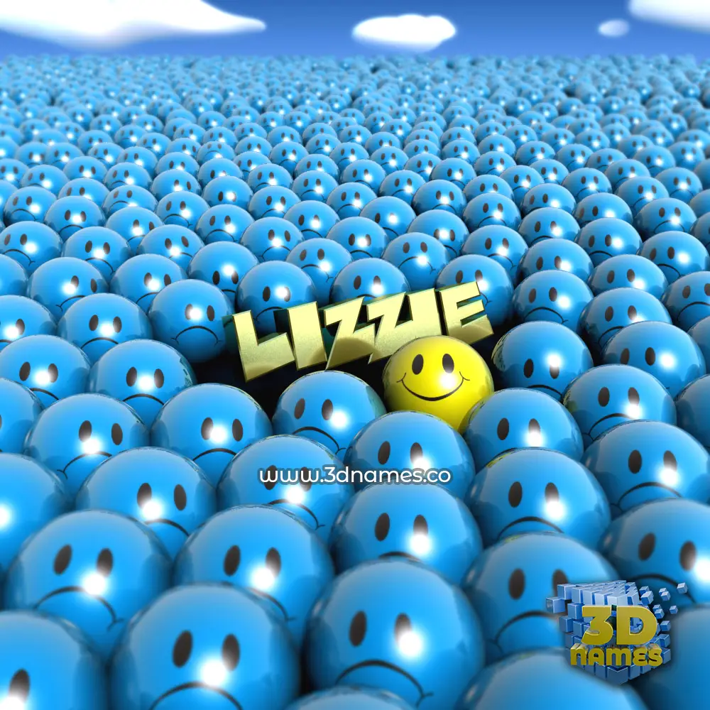 lizzie in Special Smileys style - 3D name wallpaper