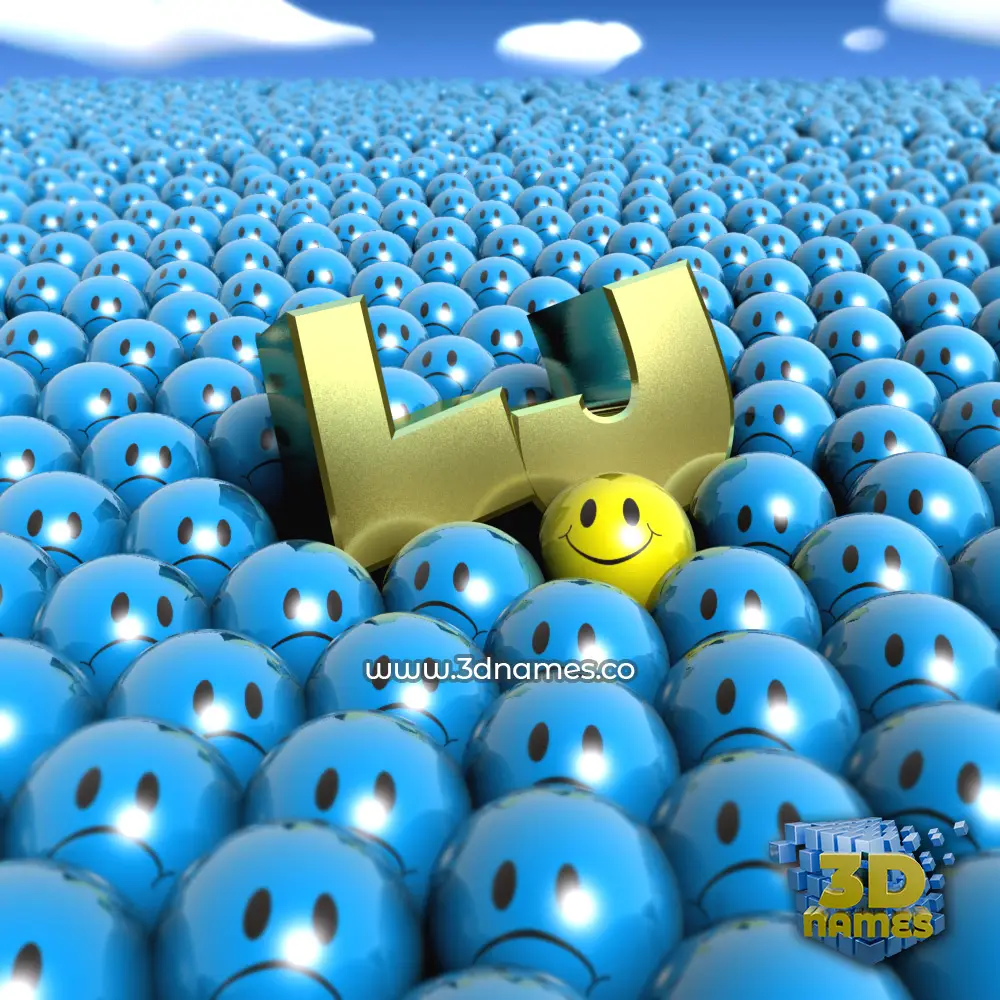 lj in Special Smileys style - 3D name wallpaper