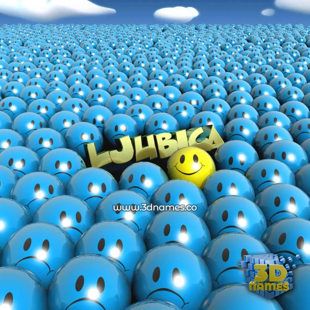ljubica in Special Smileys style - 3D name wallpaper