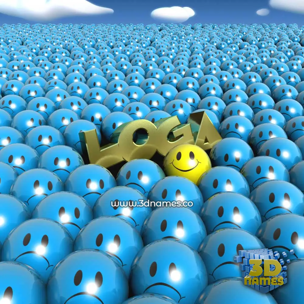 loga in Special Smileys style - 3D name wallpaper