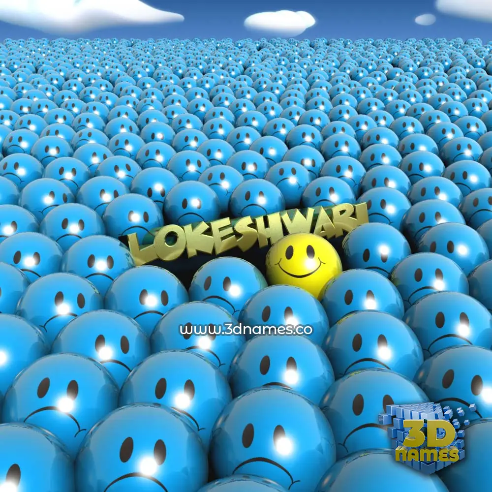 lokeshwari in Special Smileys style - 3D name wallpaper