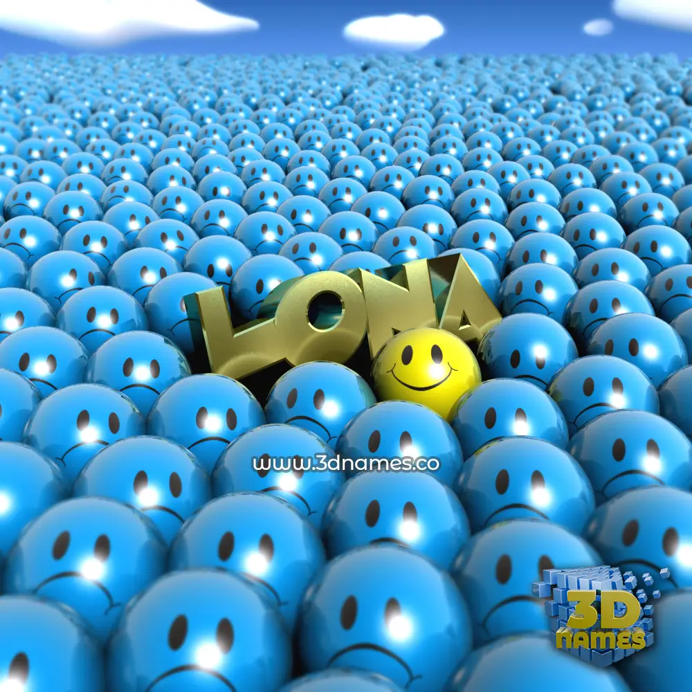 lona in Special Smileys style - 3D name wallpaper