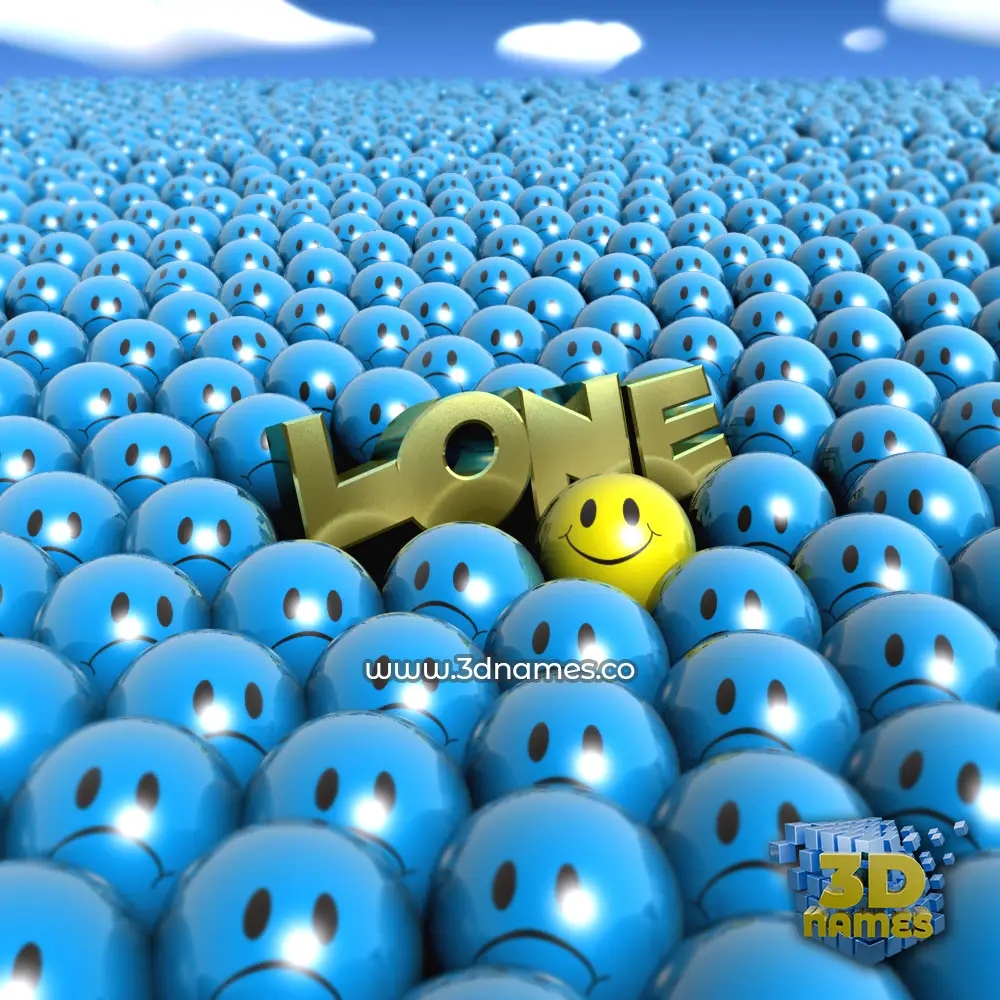 lone in Special Smileys style - 3D name wallpaper