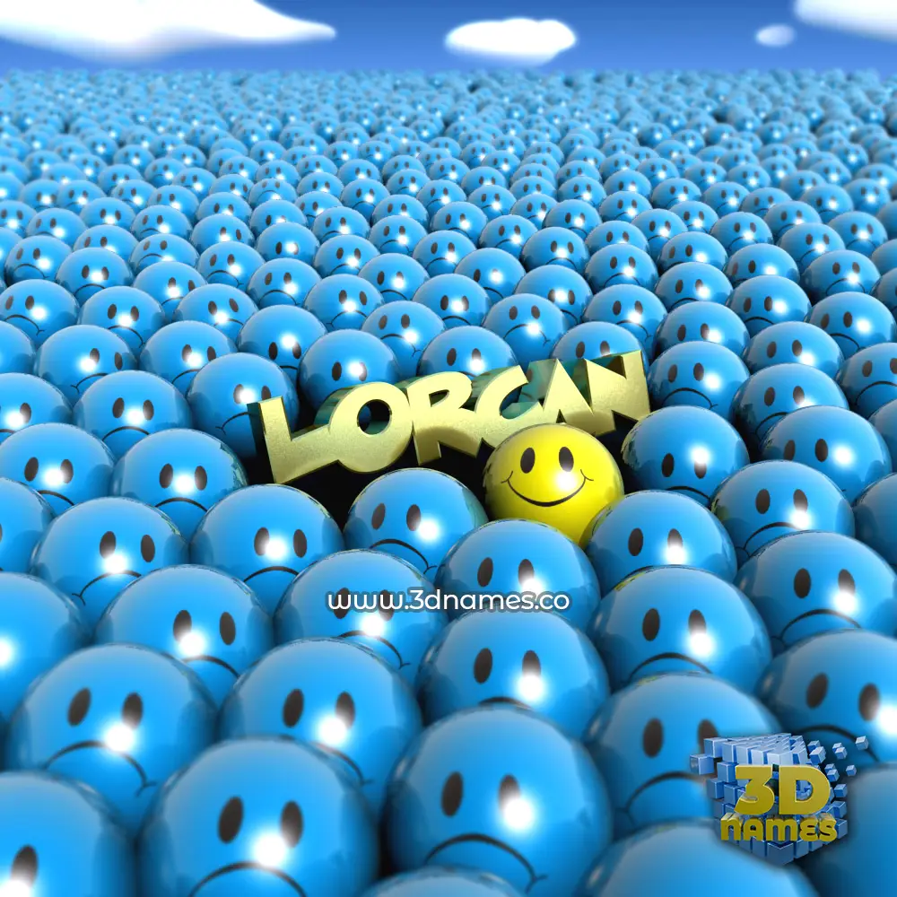 lorcan in Special Smileys style - 3D name wallpaper