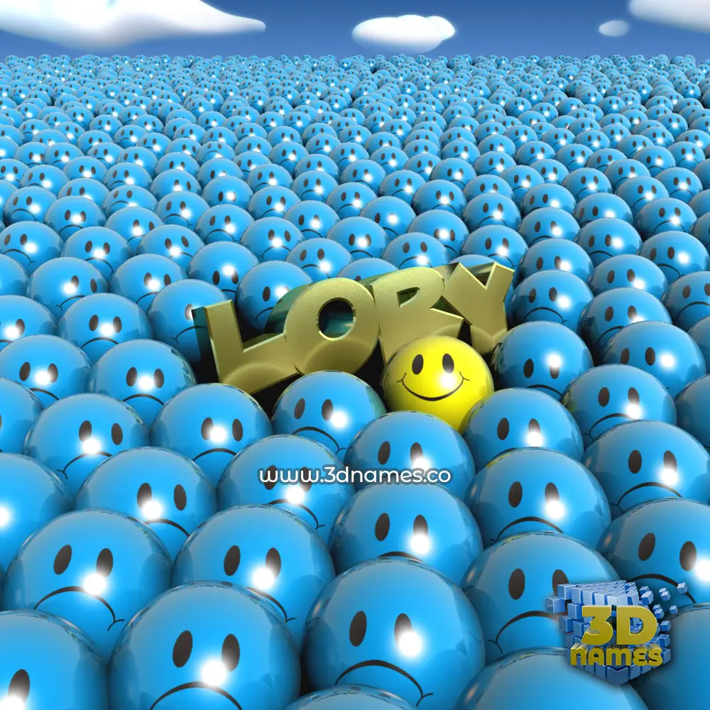 lory in Special Smileys style - 3D name wallpaper