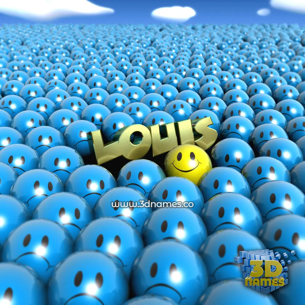 louis in Special Smileys style - 3D name wallpaper
