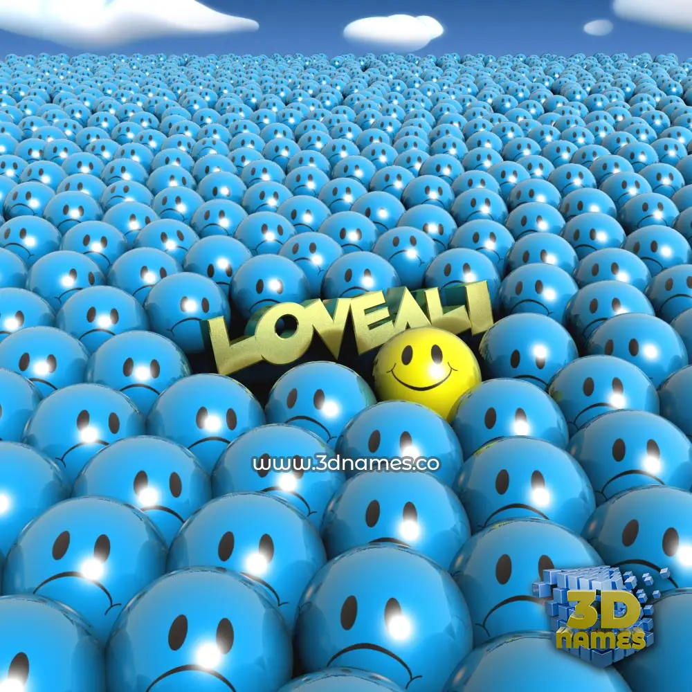 loveali in Special Smileys style - 3D name wallpaper