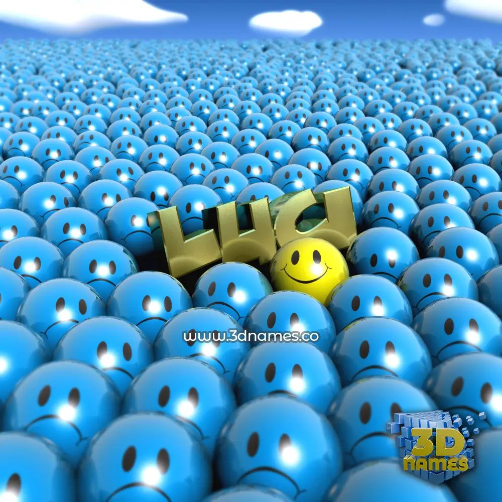 luci in Special Smileys style - 3D name wallpaper