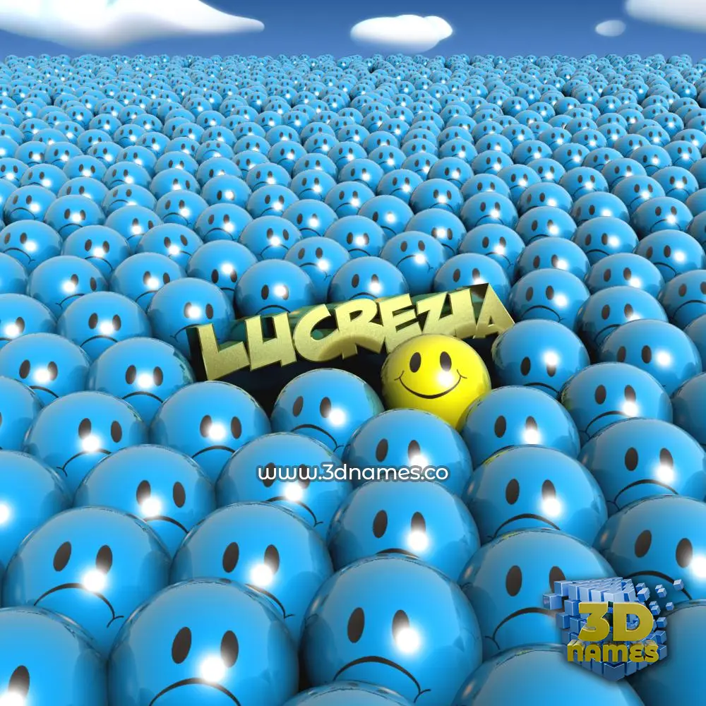 lucrezia in Special Smileys style - 3D name wallpaper