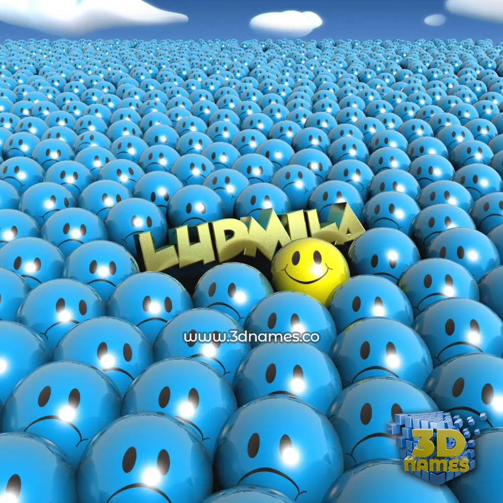 ludmila in Special Smileys style - 3D name wallpaper